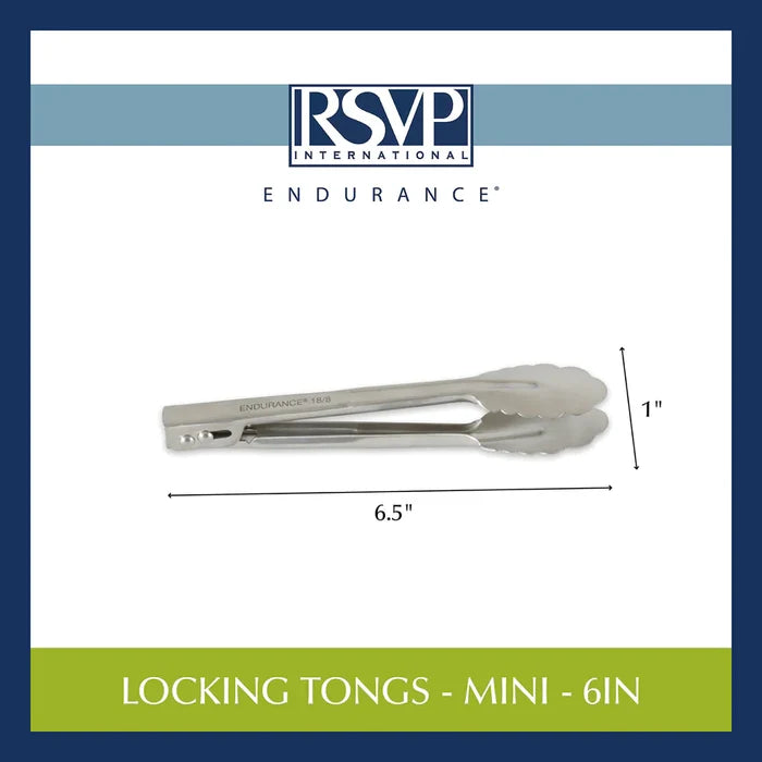 6" Stainless Locking Tongs