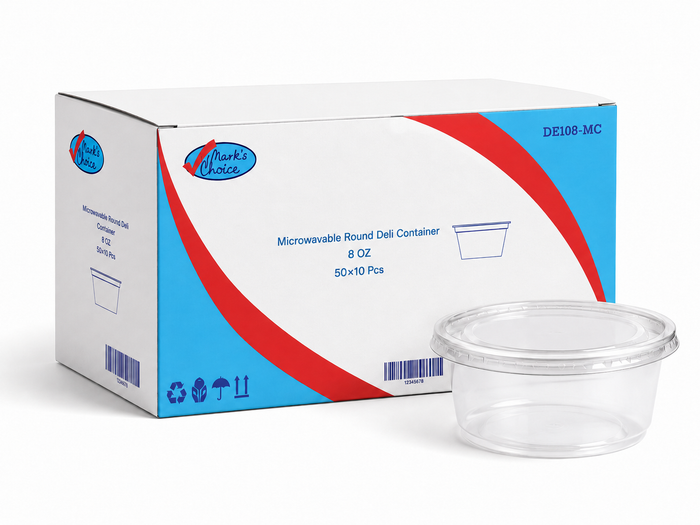 8 oz, 117/98 x 44 mm Round Deli Container