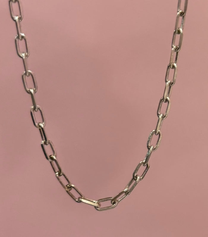 Bracelet-Sterling Silver Paperclip Chain
