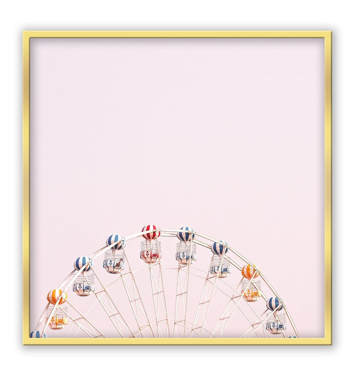 Canvas Print Small 50x50cm / Gold Pink Park Pink Park Wall Art : Ready to hang framed artwork. Brand