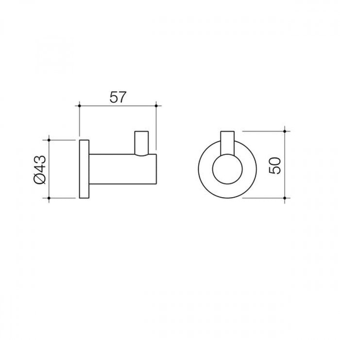 Caroma Liano II 96440BN Robe Hook