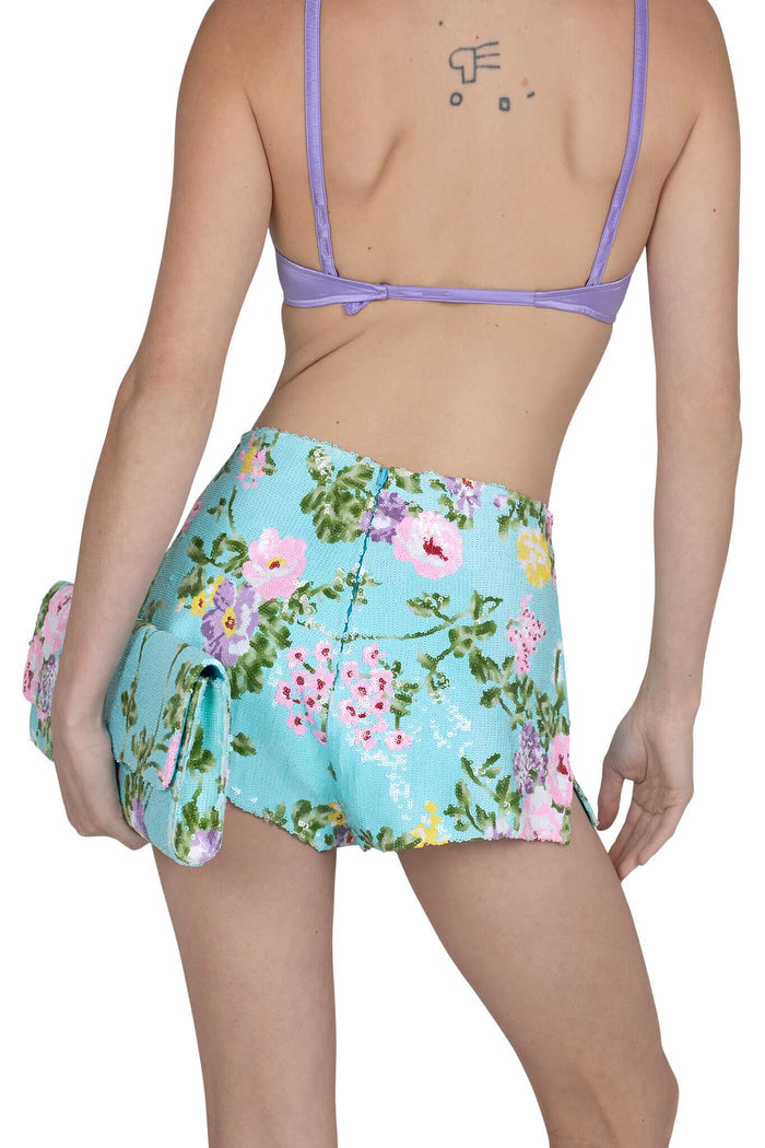 CHEEKZ-SEQ Jeffrey Campbell Shorts Blue Combo