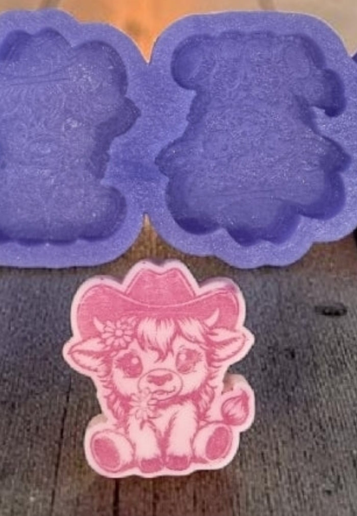 Cowboy Highland Cow Mold