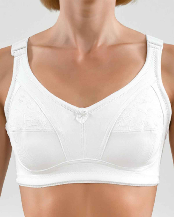 Embroidered Bra - White - Image 2 - Country Collection