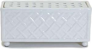 Faux Bamboo Flower Rectangle