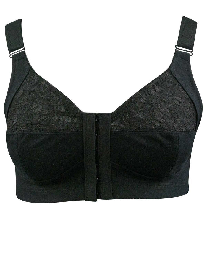 Front Fasten Bra - Black
