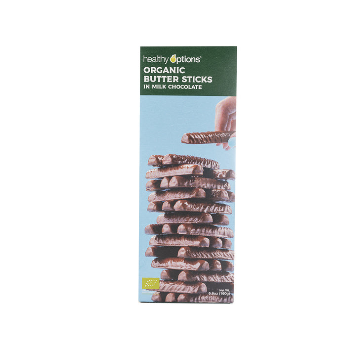 Healthy Options Organic Butter Sticks in Milk Chocolate 160g