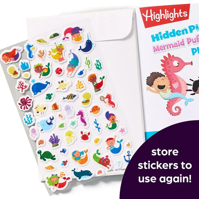 Highlights Mermaid Hidden Pictures Puffy Sticker Playscenes