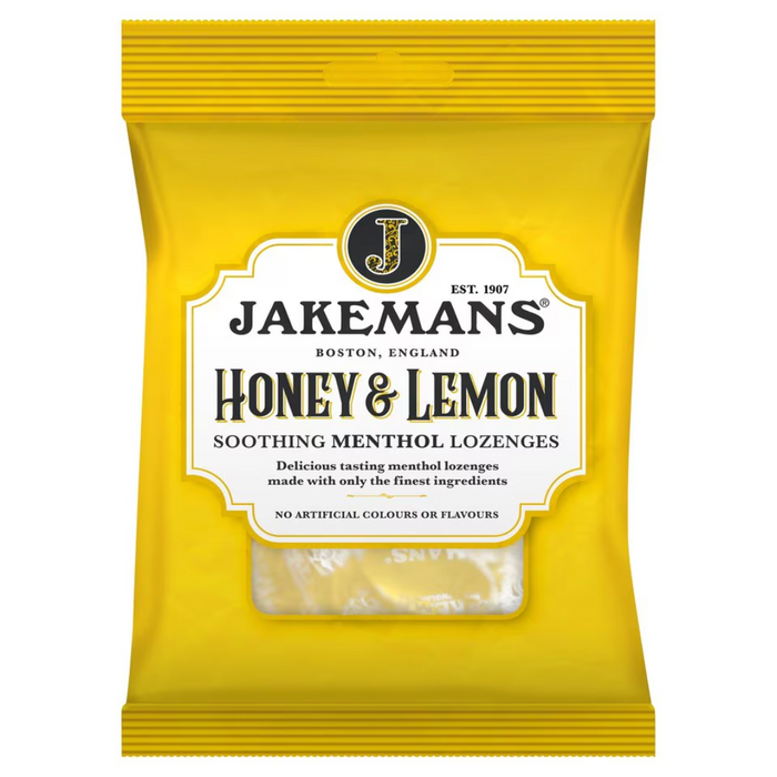Jakemans Soothing Lozenges - Honey & Lemon Menthol 160g (T)