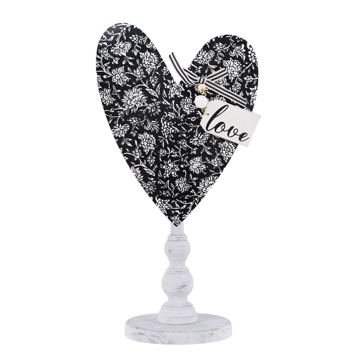 Love Black & White Heart - Welcome Board Topper