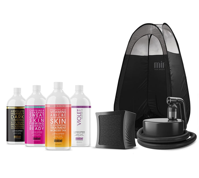MineTan Expert Spray Tan Kit, Includes: Tan.Lite, 4x Litres, Tan.Tent, Tan.Wave