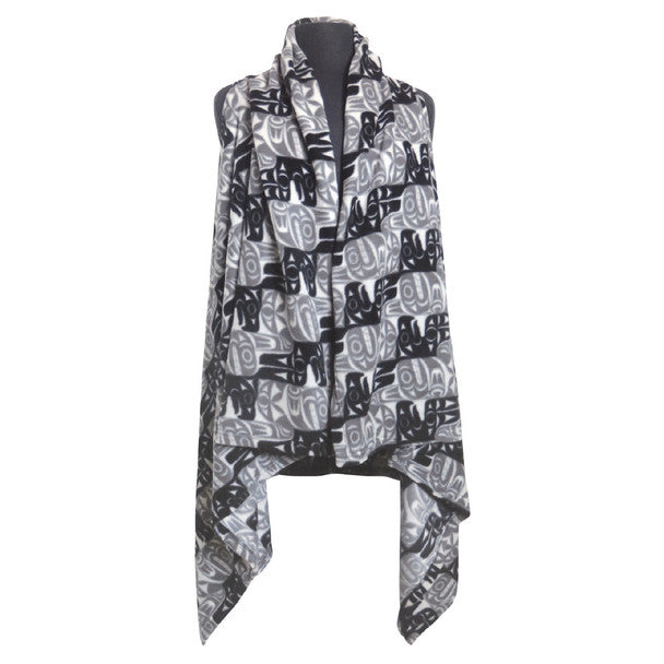 NATIVE ORIGINS Fleece Cape - Thunderbird & Whale