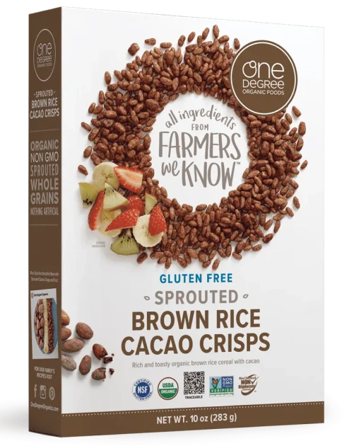 One Degree: Sprouted Brown Rice Cacao Crisps