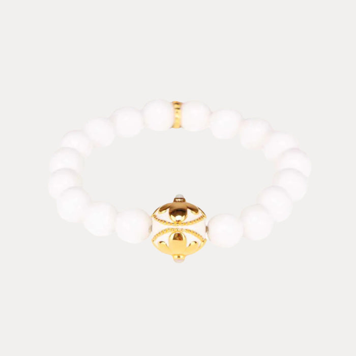Snow Primrose Beaded Bracelet For Women | BuDhaGirl