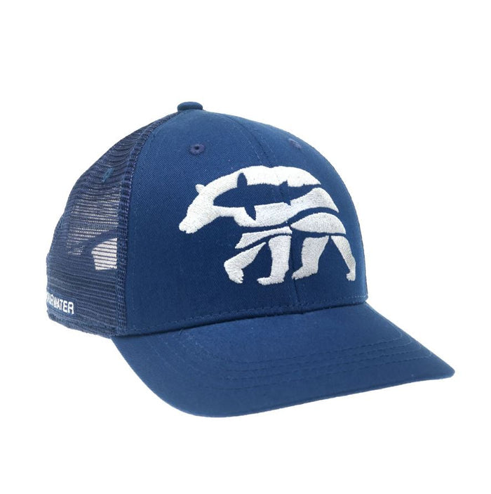 Rep Your Water Trout Bear Hat - Navy
