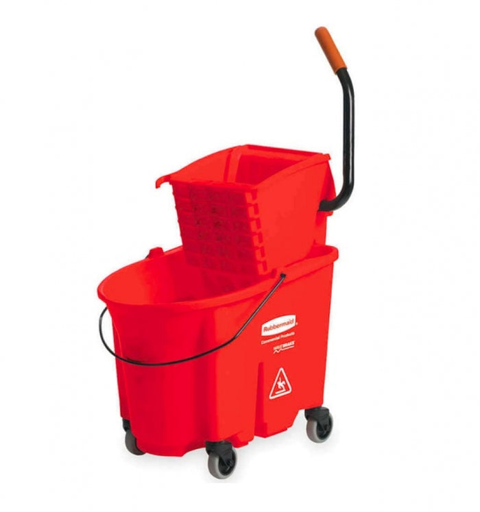 Rubbermaid WaveBrake Mop Bucket and Wringer Side Press
