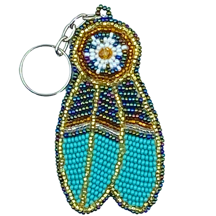 TRIBAL ROOTS Flat Feather Keychain