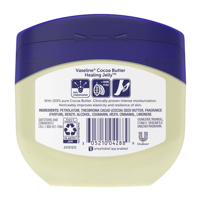 Vaseline Healing Jelly Cocoa Butter Petroleum Jelly - 13 oz - 24 Pack