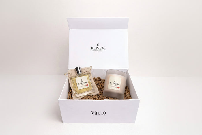 Vita 10 Your Moment luxury Klivem gift box with perfume 50ml and candle 160g