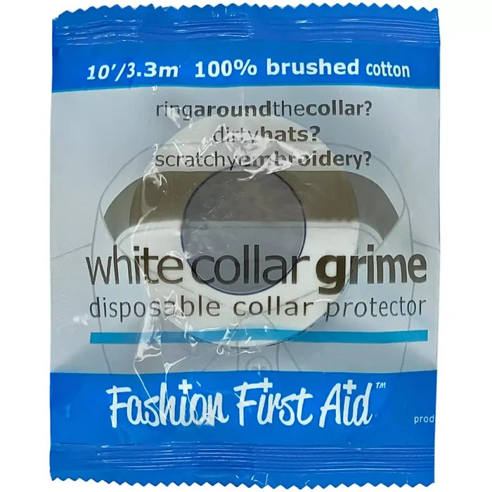 White Collar Grime: Adhesive Collar & Hat Protectors (10 ft roll)