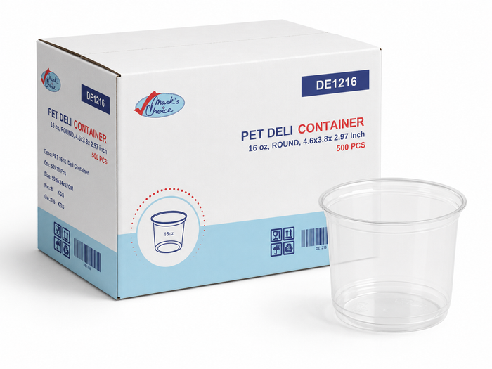 16 oz PET Deli Container