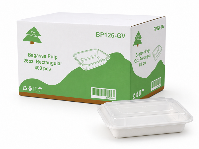 26 oz Rectangular Pulp Container
