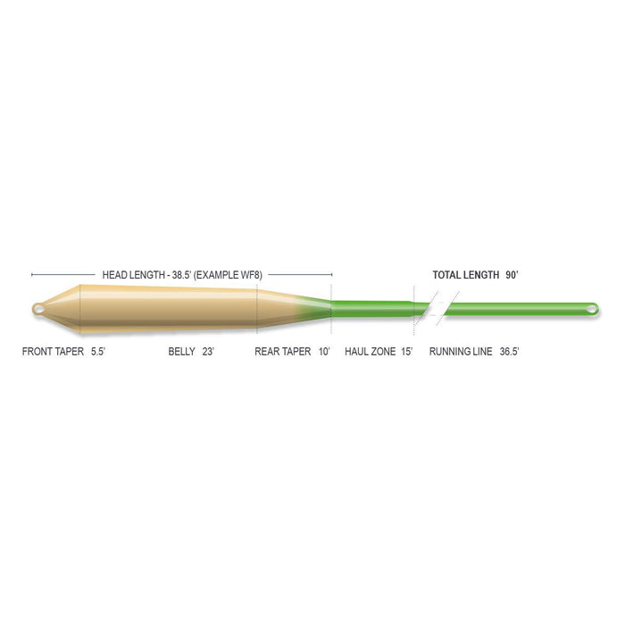 Airflo Ridge 2.0 Gulf Redfish saltwater fly line - detail view