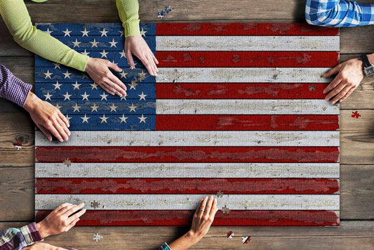 American Flag - Distressed - Puzzle - 1000 Piece - Taryn x Philip Boutique