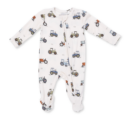 Angel Dear 2 Way Zipper Footie in Future Farmer