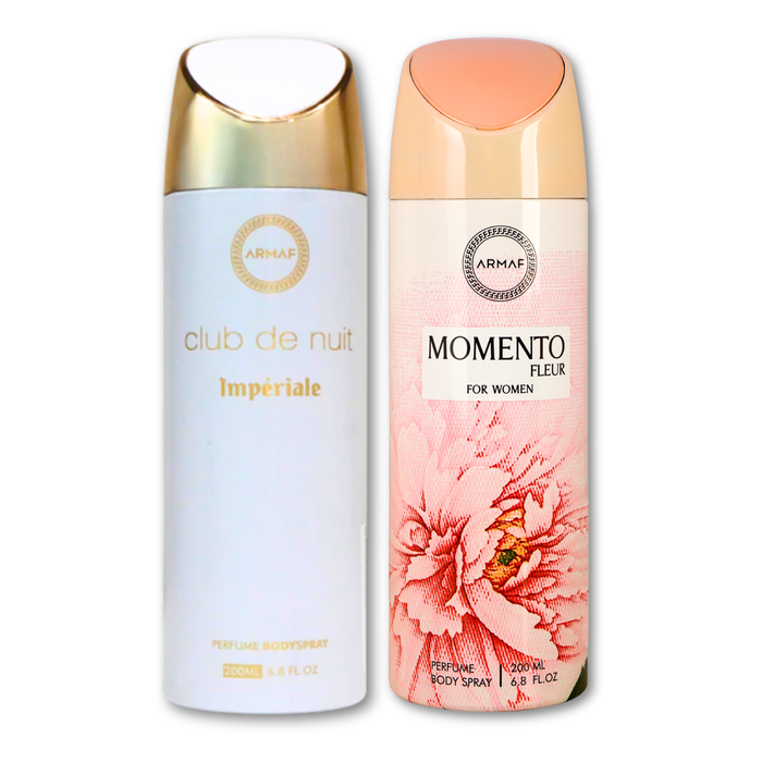 Armaf Club De Nuit Imperiale & Momento Fluer Deodorants for Women - 200ML Each (Pack of 2)