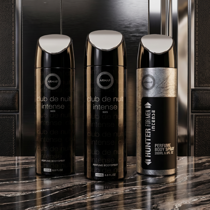 Armaf Club De Nuit Intense Man & Hunter Intense Deodorants for Men - 200ML Each (Pack of 3)