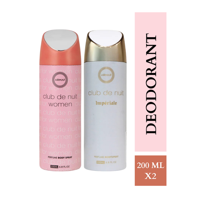 Armaf Club De Nuit Women & Imperiale Deodorants for Women - 200ML Each (Pack of 2)