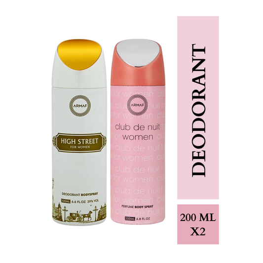 Armaf High Street & Club De Nuit Deodorants for Women - 200ML Each (Pack of 2)
