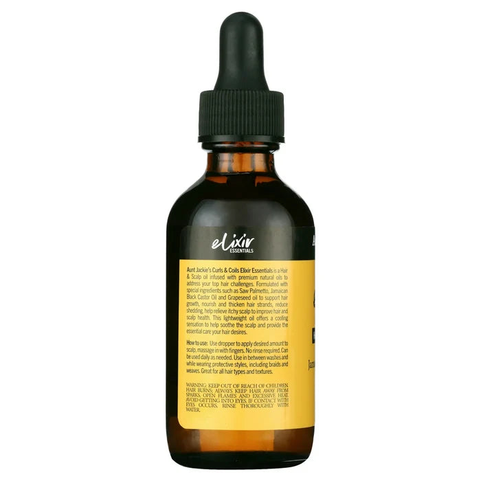 Aunt Jackie's Elixir Hair and Scalp Oil Palmetto JBCO and Grapeseed Oil 2oz