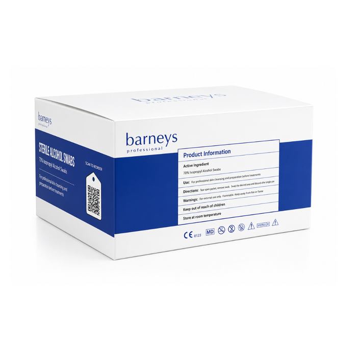 Barneys Alcohol Swabs 70% Isopropyl Alcohol - 200 Pieces