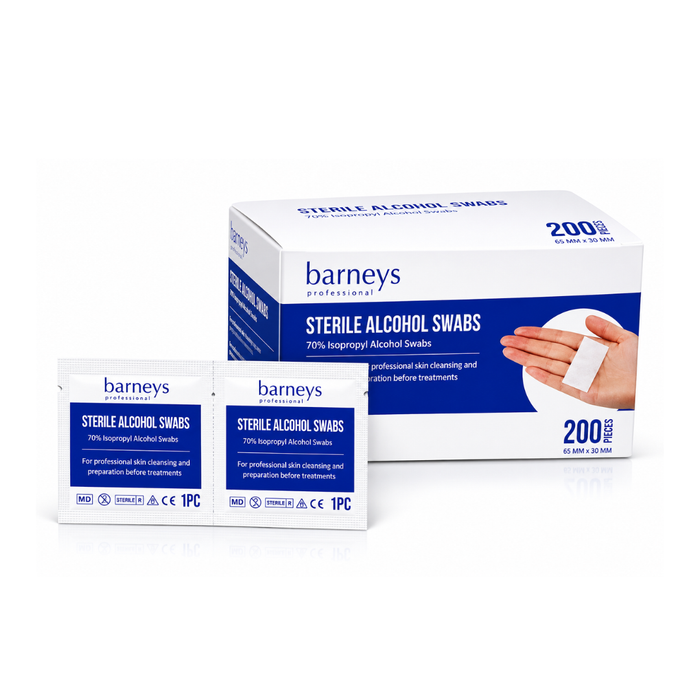 Barneys Alcohol Swabs 70% Isopropyl Alcohol - 200 Pieces