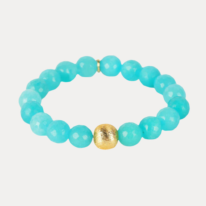 Aqua Blue Bianca Beaded Bracelet For Women | BuDhaGirl