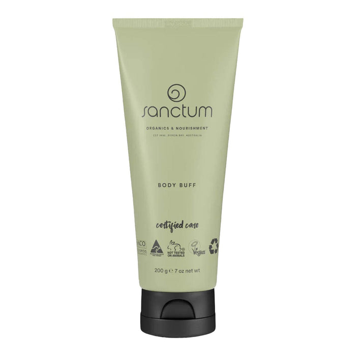 Sanctum Body Buff tube on a white background.