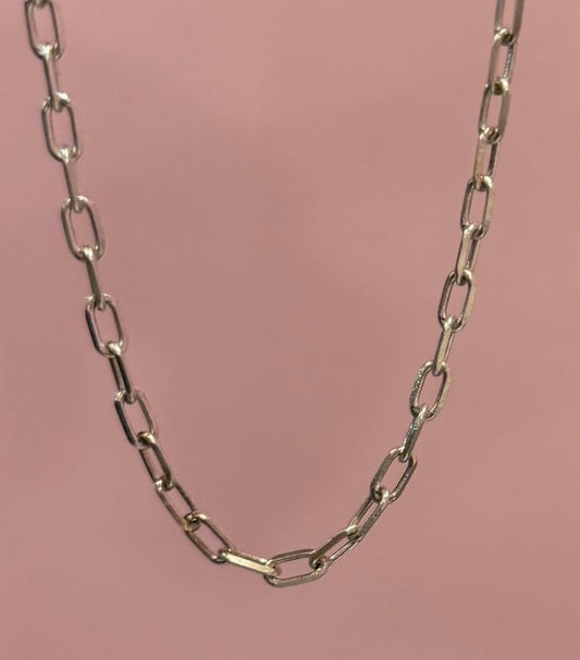 Bracelet-Sterling Silver Paperclip Chain