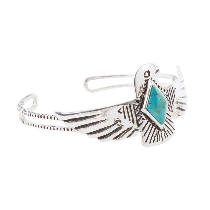 Bracelet-Turquoise and Sterling Silver Phoenix Cuff