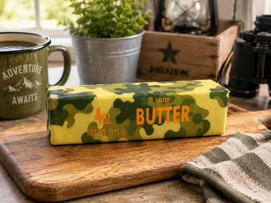 Camo Printed Butter Slow Rise Squish Toy