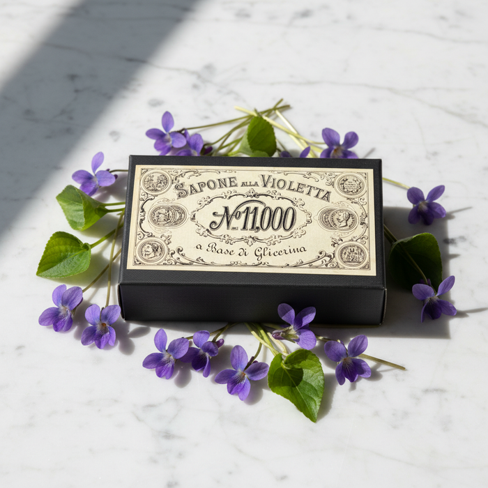 Marble violet flowers