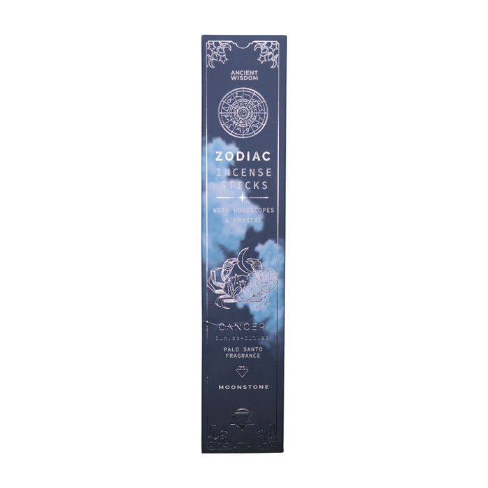 Cancer Zodiac Incense Sticks Moonstone Gemstone Crystal Giftset