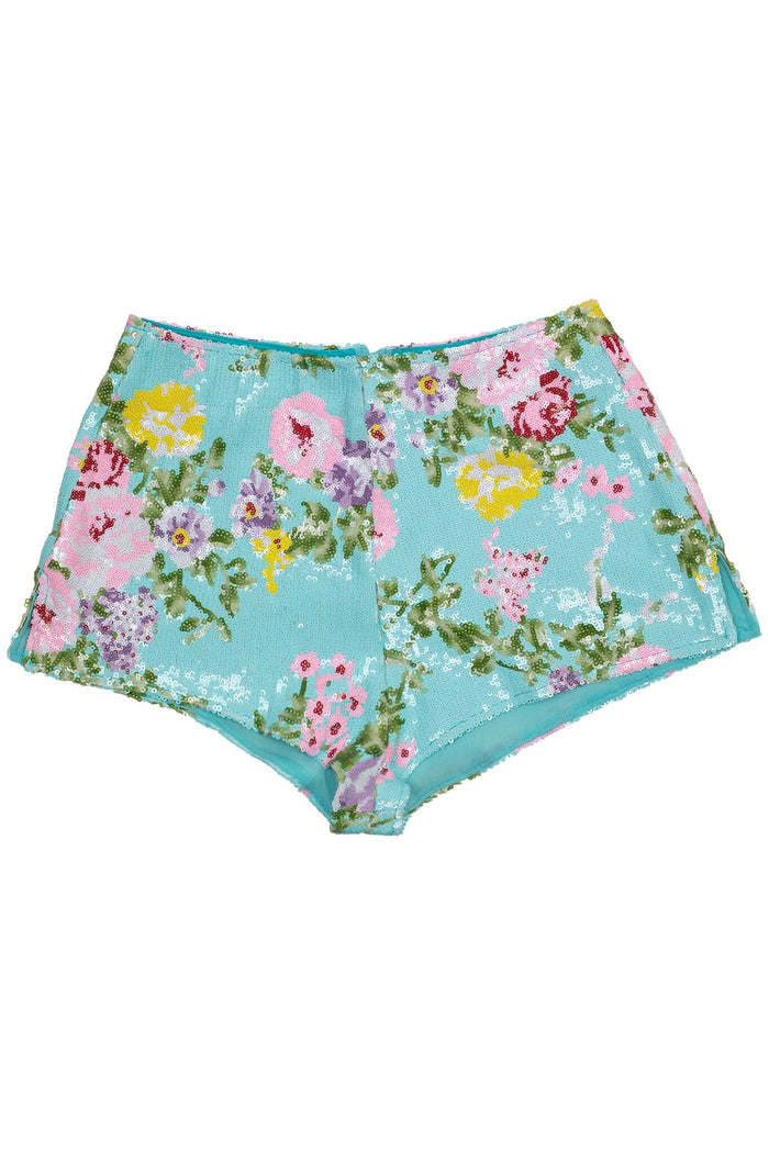 CHEEKZ-SEQ Jeffrey Campbell Shorts Blue Combo