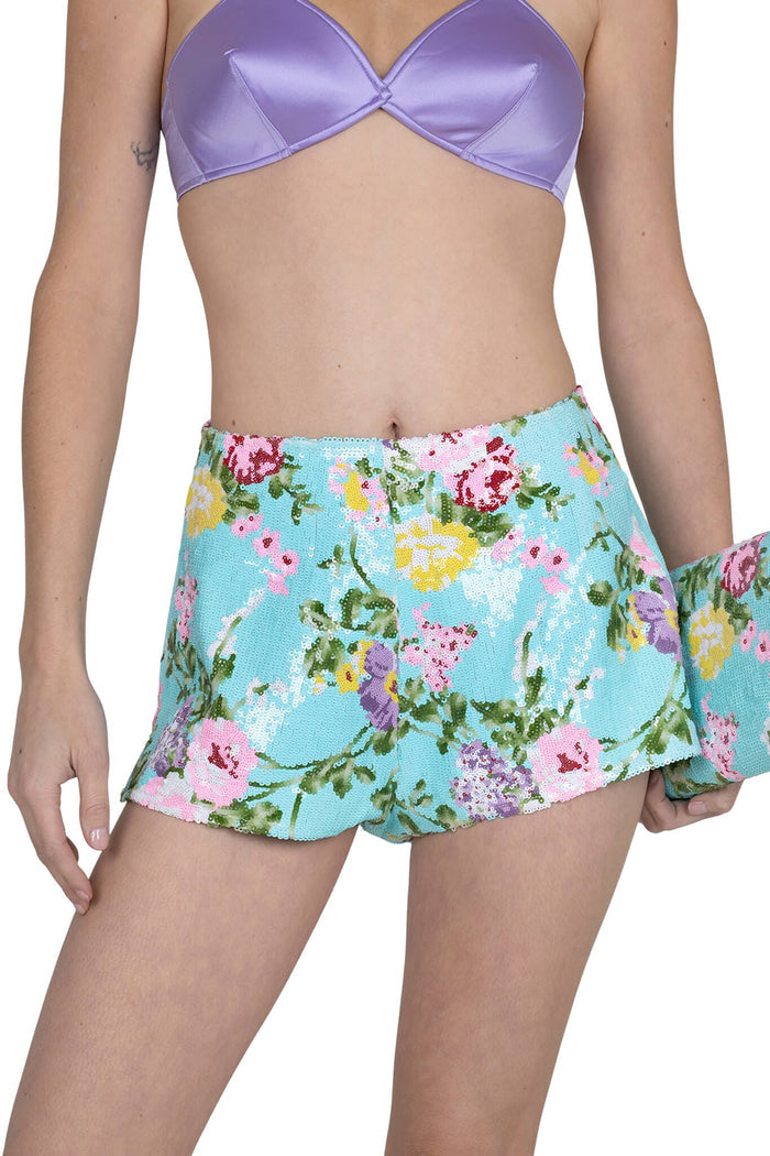 CHEEKZ-SEQ Jeffrey Campbell Shorts Blue Combo _hover
