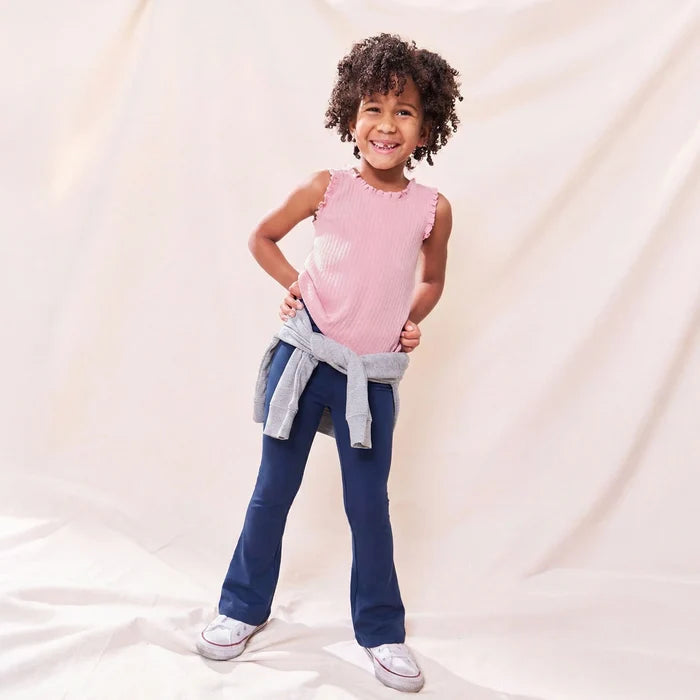 Coop Kids By Pink Chicken Cartwheel Flare Leggings in Navy