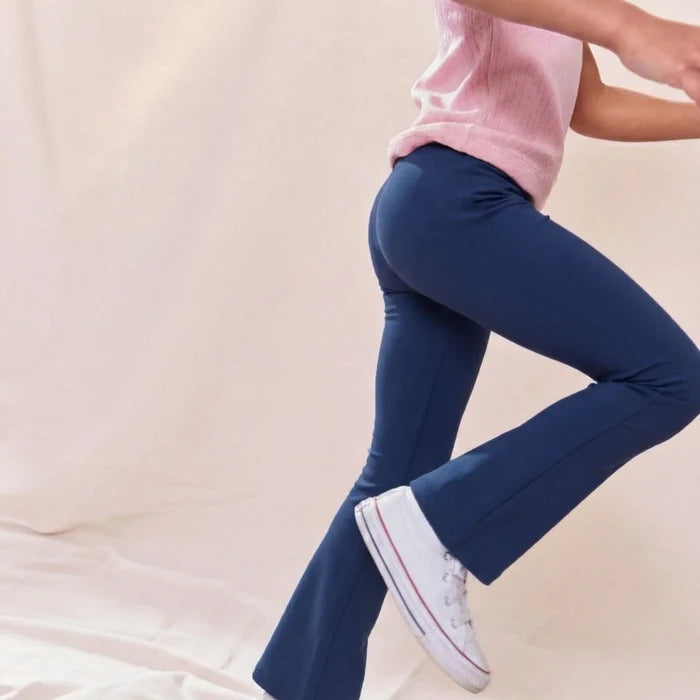 Coop Kids By Pink Chicken Cartwheel Flare Leggings in Navy