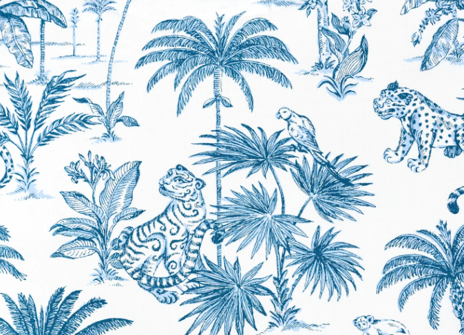 Cotton-Tropical Toile (Cloud)
