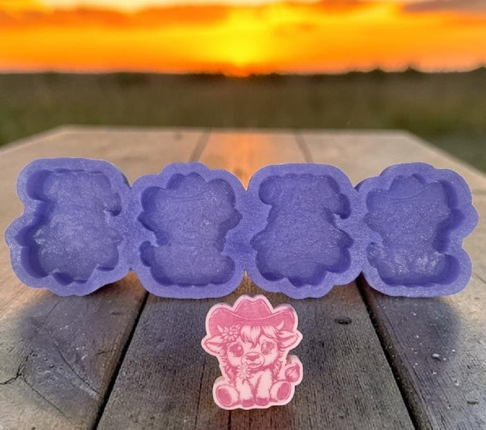 Cowboy Highland Cow Mold