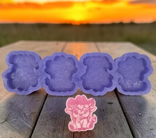 Cowboy Highland Cow Mold